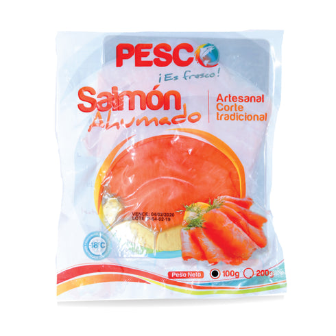 SALMON AHUMADO PESCO 100G