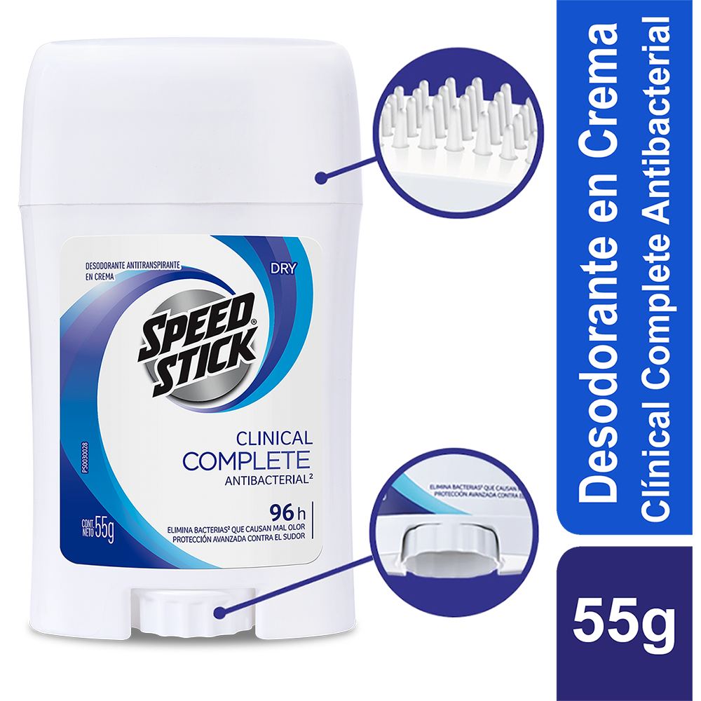 DESODORANTE SPEED CLINICAL 55G CREMA/DRY