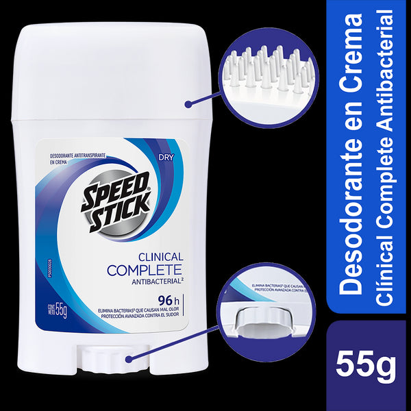 DESODORANTE SPEED CLINICAL 55G CREMA/DRY