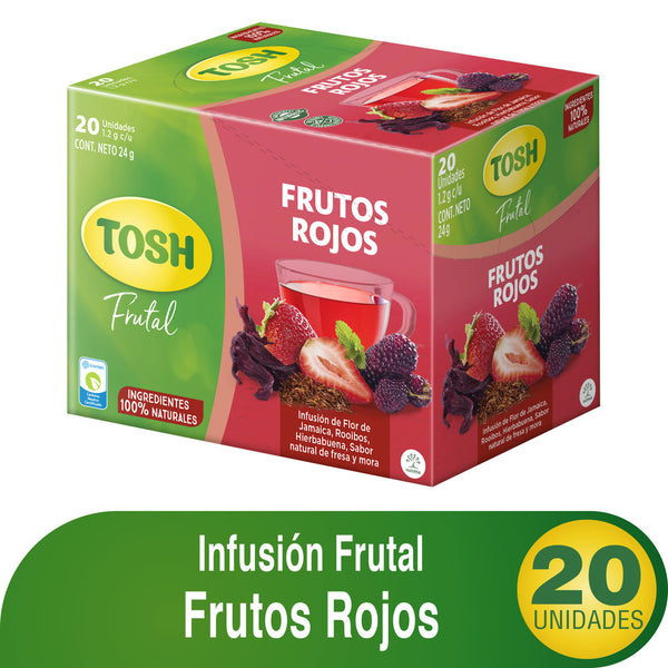 TE TOSH INFUSION 20U 24G FRUTOS ROJOS