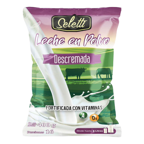 LECHE SELETTI 400G POLVO DESCREMADA