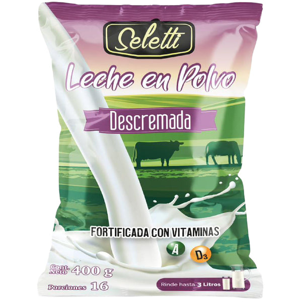 LECHE SELETTI 400G POLVO DESCREMADA