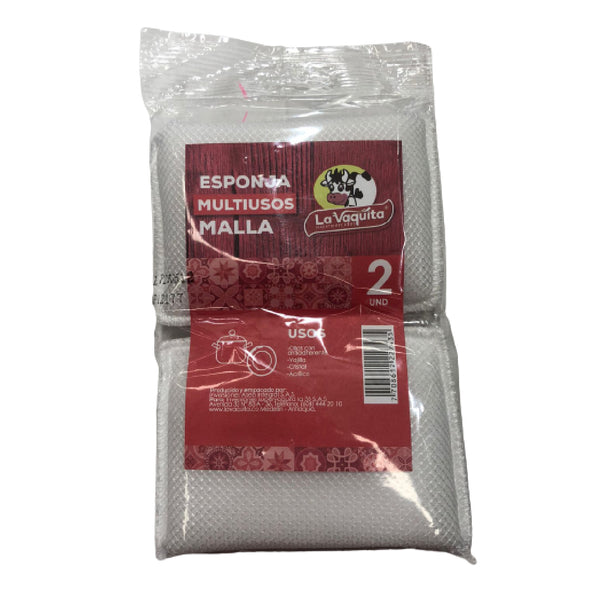 ESPONJA ESPUMA MALLA LA VAQUITA 2U