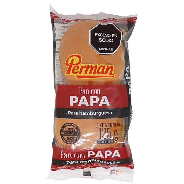 PAN CON PAPA PERMAN 2U 125G HAMBURGESA