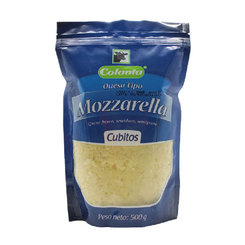 QUESO MOZARELLA COLANTA 500 G CUBITOS