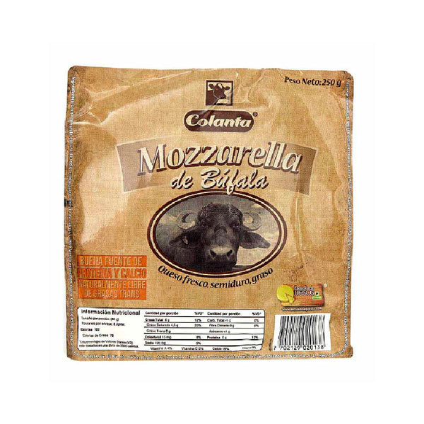 QUESO MOZARELLA BÚFALA 250 GR COLANTA TAJ