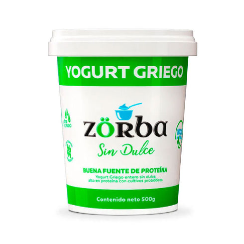 YOGURT GRIEGO NATURAL S/ DULCE 500G ZORBA