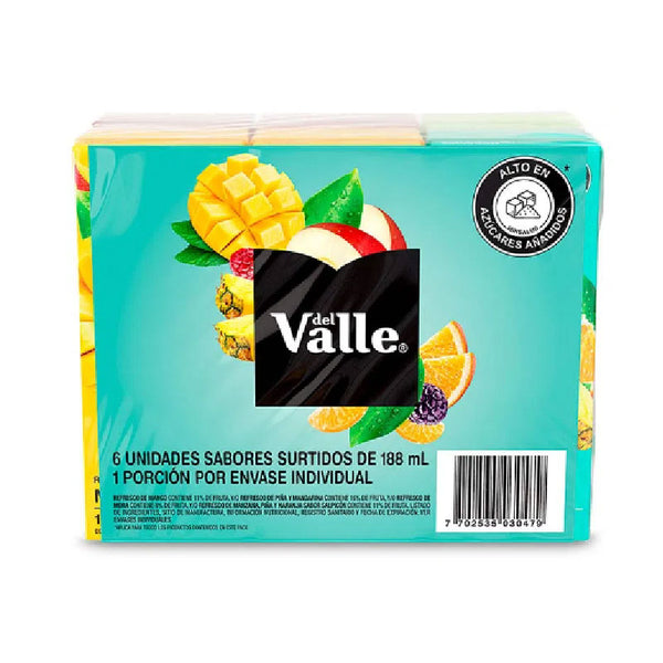 JUGO DEL VALLE FRUTAL 6U 188ML SURTIDO