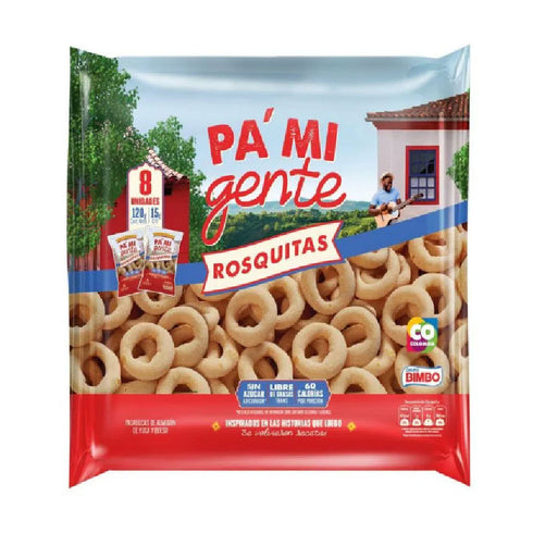 ROSQUITAS BIMBO 8U 120G PA MI GENTE