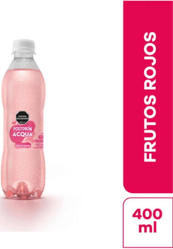 GASEOSA POSTOBON 400ML ACQUA FRUTOS ROJO