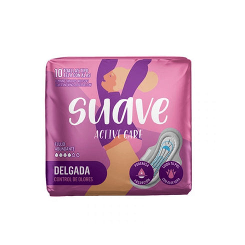 TOALLA FEM SUAVE 10U AC DELGADA C/A