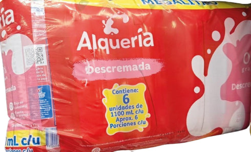 LECHE ALQUERIA 6U 6600ML DESCREMADA