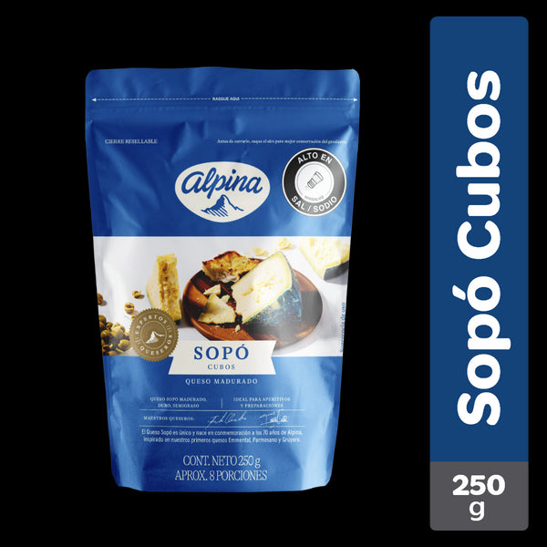 QUESO SOPO ALPINA 250G CUBOS