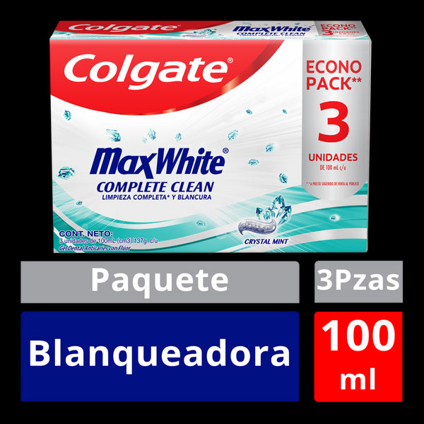 CREMA COLGATE 3U 100ML MAXWHITE COMPLETE ClEAN