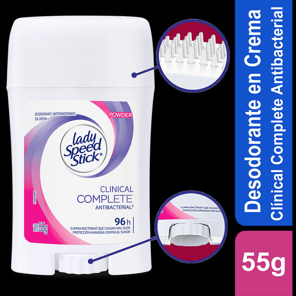 DESODORANTE LADY CLINICAL 55G CREMA/POW