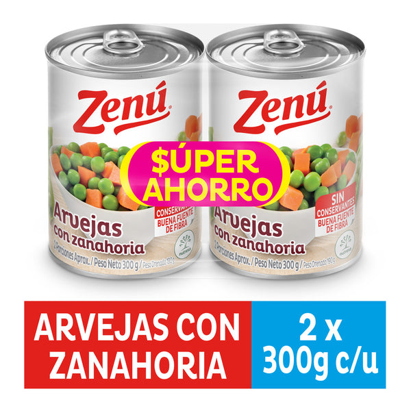 ARVEJA ZANAHORIA ZENU 2U 300G PE