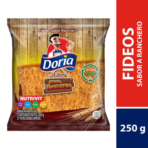 PASTA DORIA 250G FIDEO/RANCHERO