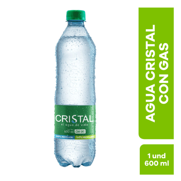 AGUA CRISTAL 600ML C/GAS