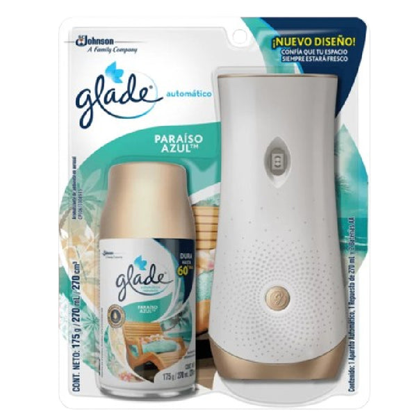 AMBIENTADOR GLADE 270 ML PARAISO AZUL