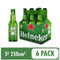 CERVEZA HEINEKEN 6U 250ML BOTELLA