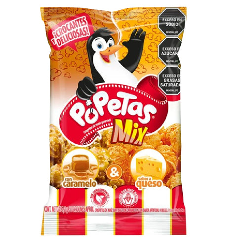 CRISPETAS POPETAS 135G MIX CARAMEL QUESO