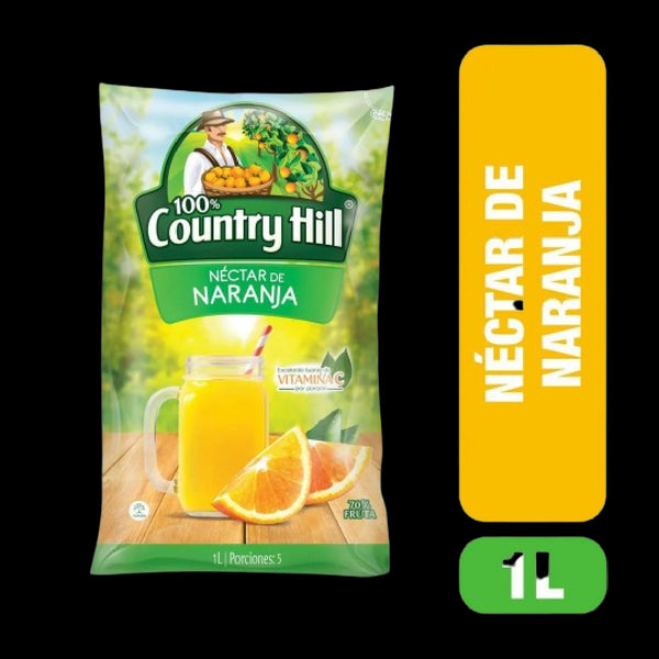 JUGO COUNTRY HILL 1000ML NARANJA BOLSA