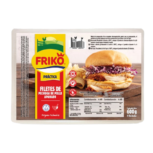 FILETE PECHUGA FRIKO 4U 600G APANADO