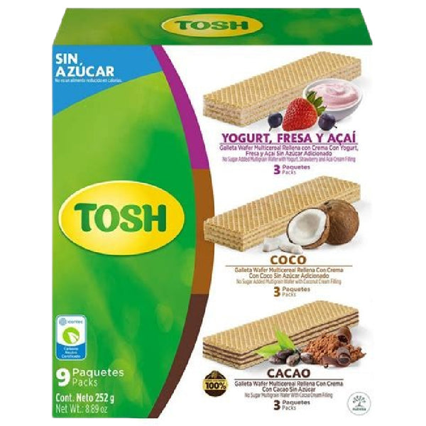GALLETA TOSH WAFER 9U 252G SURTIDA