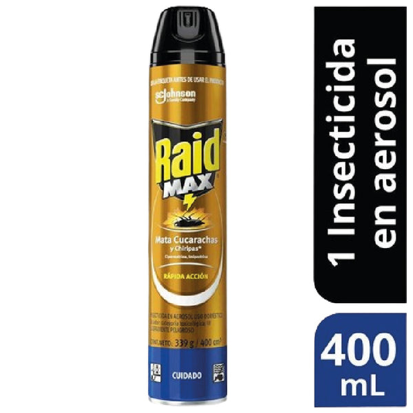 INSECTIC RAID MAX CUCARACHA/CHI 400ML
