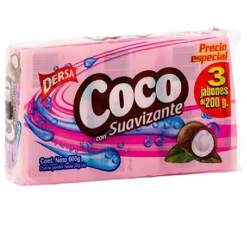 JABON DERSA 3U 600G COCO SUAVIZANT