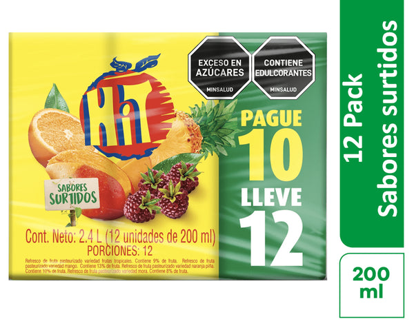 JUGO HIT 200 ML PAGUE 10 LLEVE 12