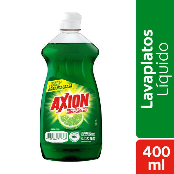 LAVAPLATOS LÍQUIDO AXION LIMÓN 400 ML