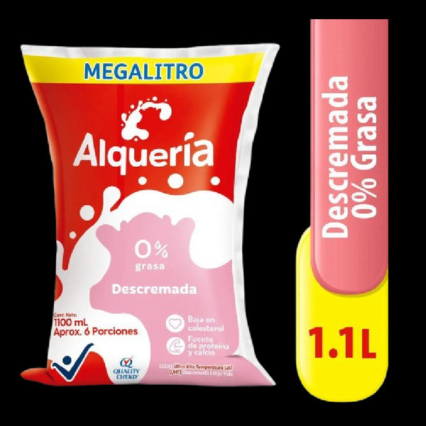 LECHE ALQUERIA 1100ML DESCREMADA