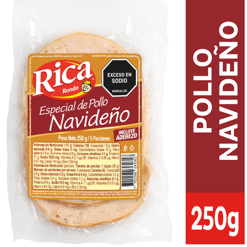 ESPECIAL DE POLLO RICA NAVIDAD 250G NAVIDEÑO