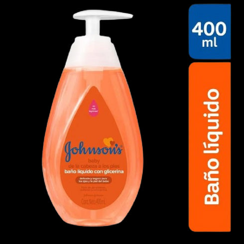 BANO LIQ JOHNSONS 400ML BABY CABEZA/PIES