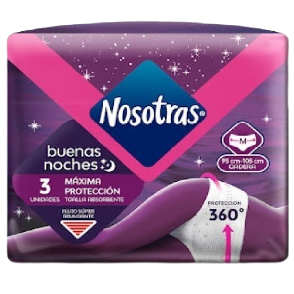 TOALLA NOSOTRAS 3U B/NOCHES TALLA M