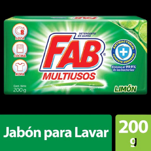 JABON BARRA FAB 200G MULT LIMON