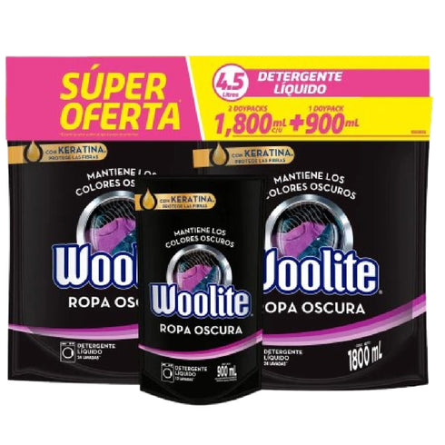 DETERG LIQ WOOLITE 2U 1800ML+900ML T/DIA
