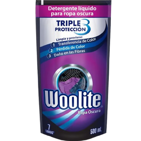 DETERG LIQUIDO WOOLITE 500ML ROPA OSCUR