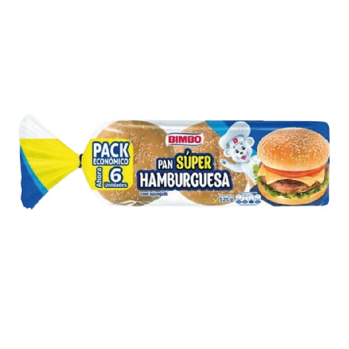 PAN HAMBURGUESA BIMBO 6U 525G AJONJOLI