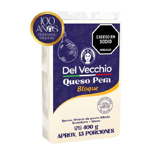 QUESO DEL VECCHIO 400G PERA BLOQUE