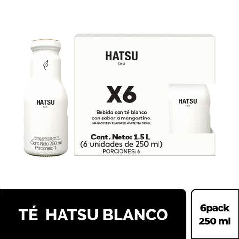 TE HATSU 250ML 6U BLANCO MANGOSTINO