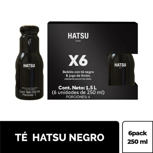TE HATSU 250ML 6U NEGRO LIMONADA