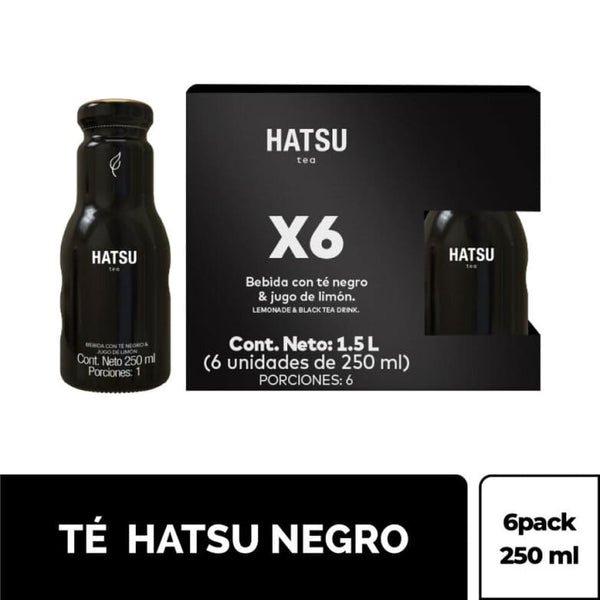 TE HATSU 250ML 6U NEGRO LIMONADA