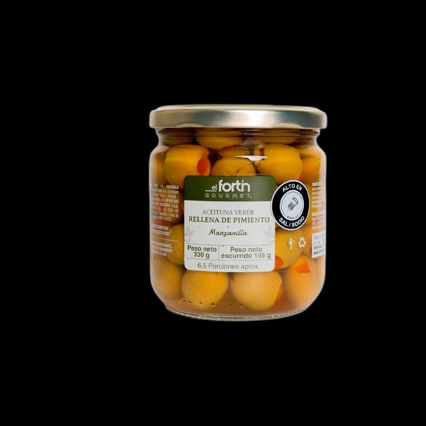 ACEITUNA FORTIN 330G VERDE RELL/PIMENT