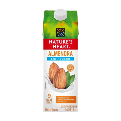 BEBIDA ALMENDRA NATURES HEART 946ML SIN AZUCAR