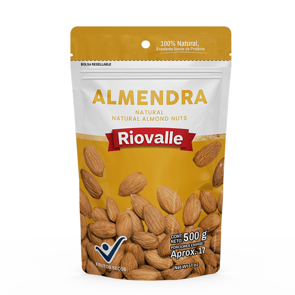 ALMENDRA NATURAL 500G RIOVALLE
