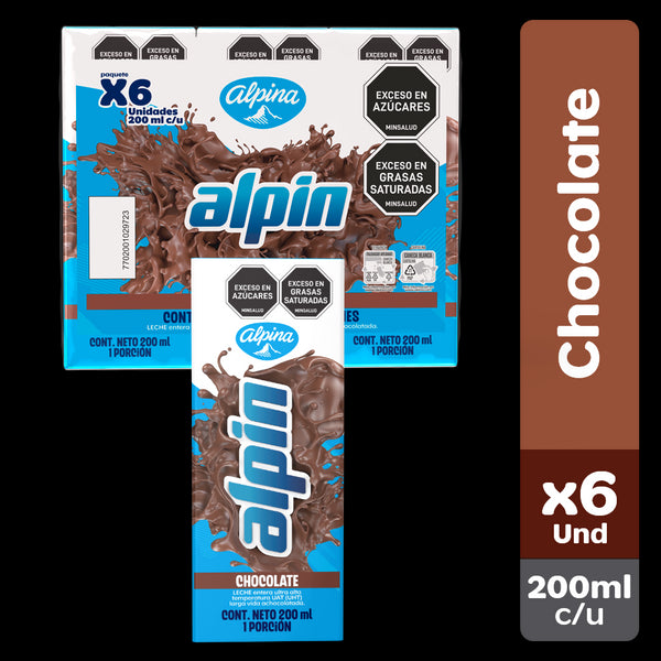 BEBIDA ALPIN CHOCOLATE TETRA X 200 X 6 U