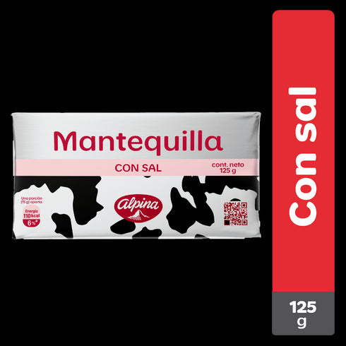 MANTEQUILLA ALPINA 125G C/SAL