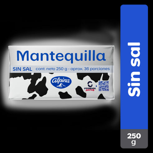 MANTEQUILLA ALPINA 250G S/SAL